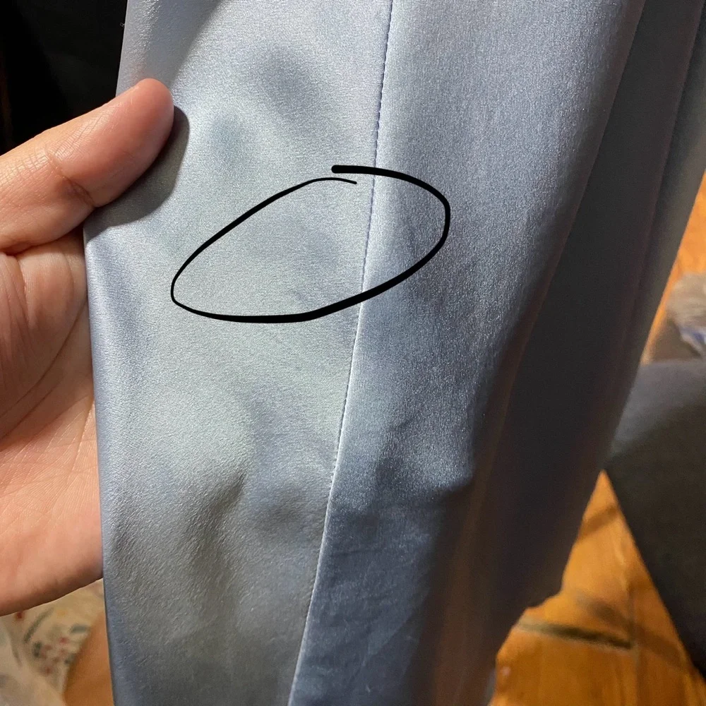 Reformation Casette Sleeveless Silk Midi Dress Cross Back Size 4 Light Blue‎ - Picture 10 of 10